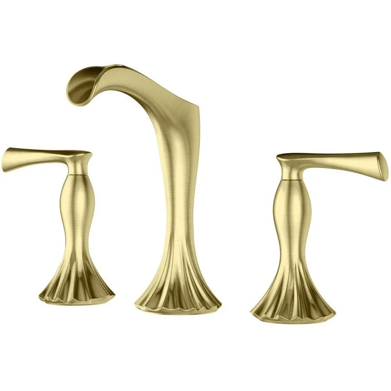 Pfister Rhen Two Handle Widespread Bathroom Sink Faucet in Brushed Gold | Ferguson