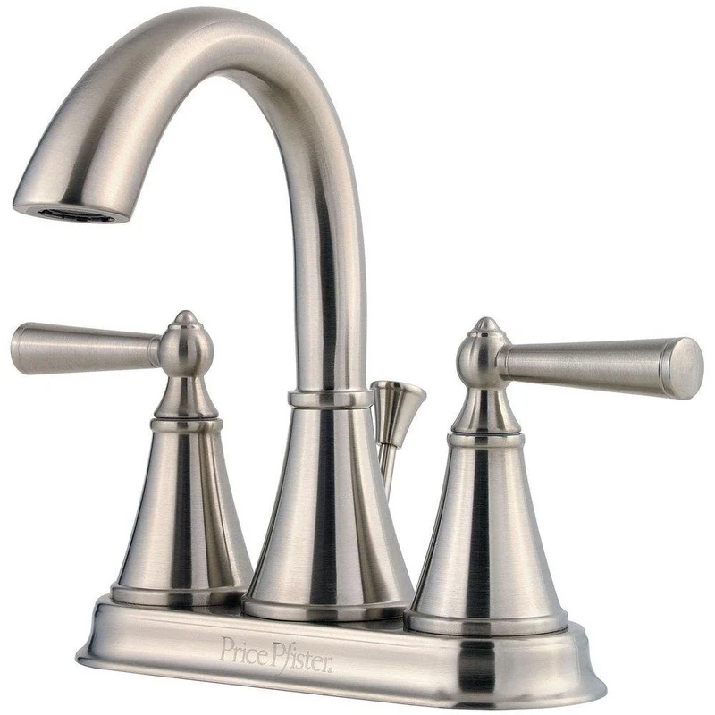 Pfister Saxton Two Handle Centerset Bathroom Sink Faucet in Brushed Nickel | Ferguson