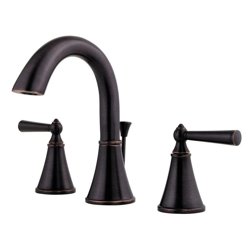Pfister Saxton Two Handle Widespread Bathroom Sink Faucet in Tuscan Bronze | Ferguson