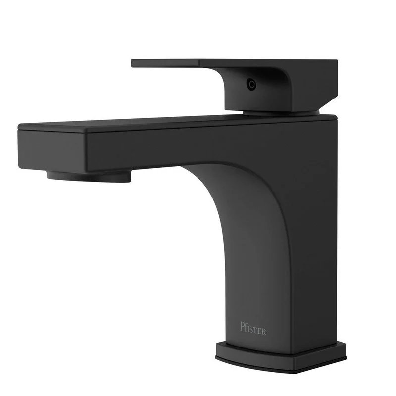 Pfister Single Handle Monoblock Bathroom Sink Faucet in Matte Black | Ferguson