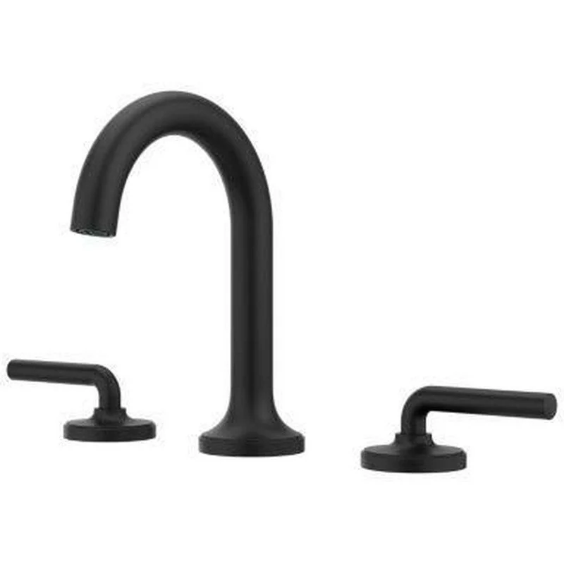 Pfister Tenet Two Handle Widespread Bathroom Sink Faucet in Matte Black | Ferguson