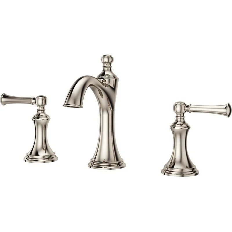 Pfister Tisbury Two Handle Widespread Bathroom Sink Faucet in Polished Nickel | Ferguson