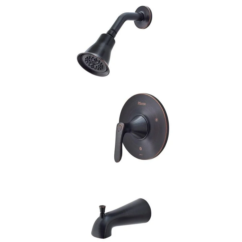 Pfister Weller One Handle Single Function Bathtub & Shower Faucet in Tuscan Bronze (Trim Only) | Ferguson