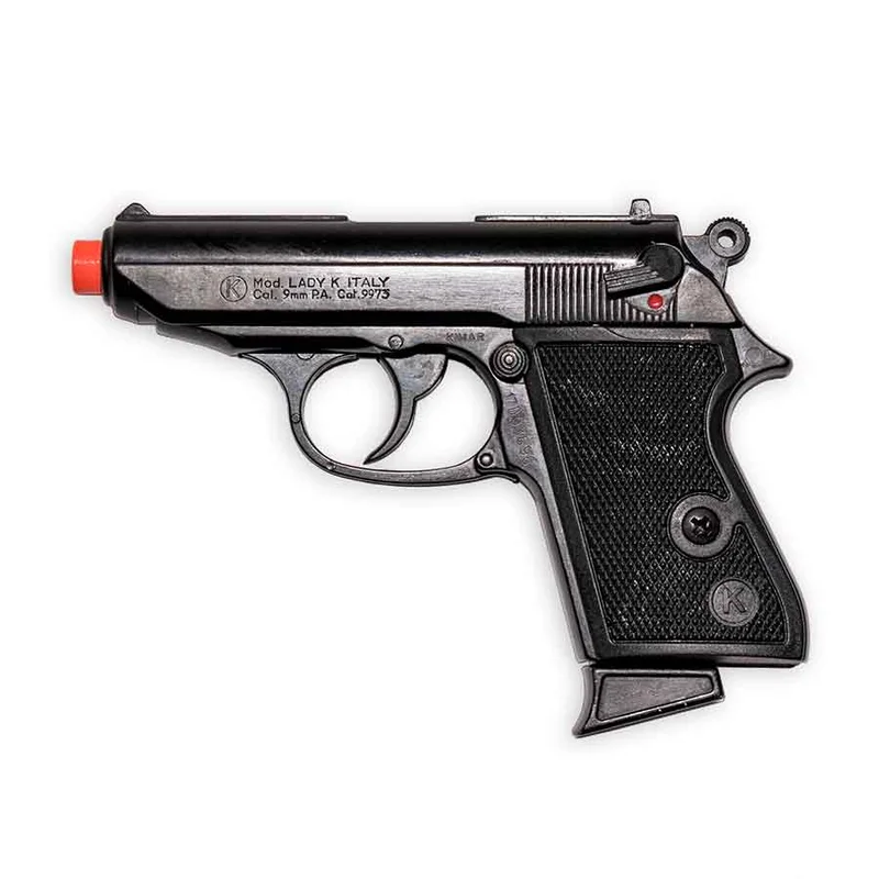 Pistola de fogueo Lady K | Semiautomática, de percusión frontal, calibre 9 mm PAK | Acabado pavonado