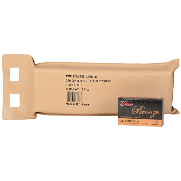 PMC BRONZE 223REM 55GR FMJ 200RD