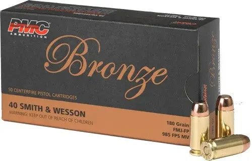 PMC BRONZE 40 SW 180GR FMJ-FP 50RD