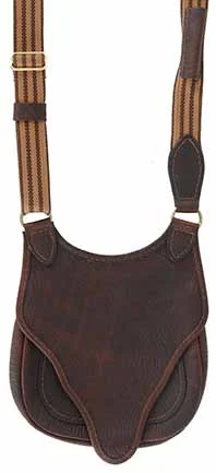 Possibles bag, elk tanned leather, 8" by 7", semi-beavertail flap