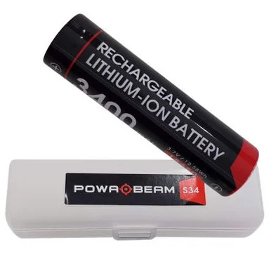 Powa Beam 18650 3400mAh Rechargeable Torch Battery S34