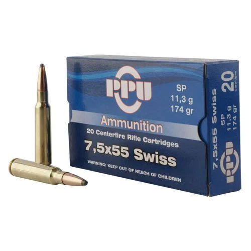 PPU Metric Rifle 7.5x55mm Swiss 174 gr Soft Point – PP7SS