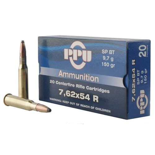 PPU Metric Rifle 7.62x54mmR 150 gr Soft Point Boat Tail – PP76254S