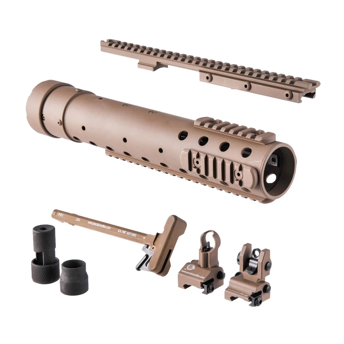 PRECISION REFLEX, INC.MK 12 MOD H GEN III DIY Kit w/PRI REAR SIGHT RECCE RAIL FDE