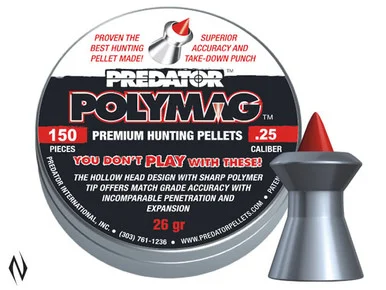 PREDATOR POLYMAG PELLETS 25 CAL 26GR 150 PK