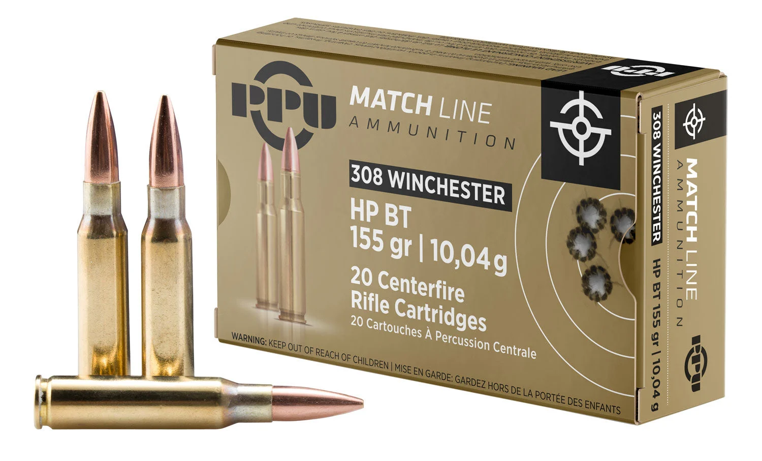 Prvi Partizan Match .308 Win / 7.62x51mm 155 gr BTHP ammo