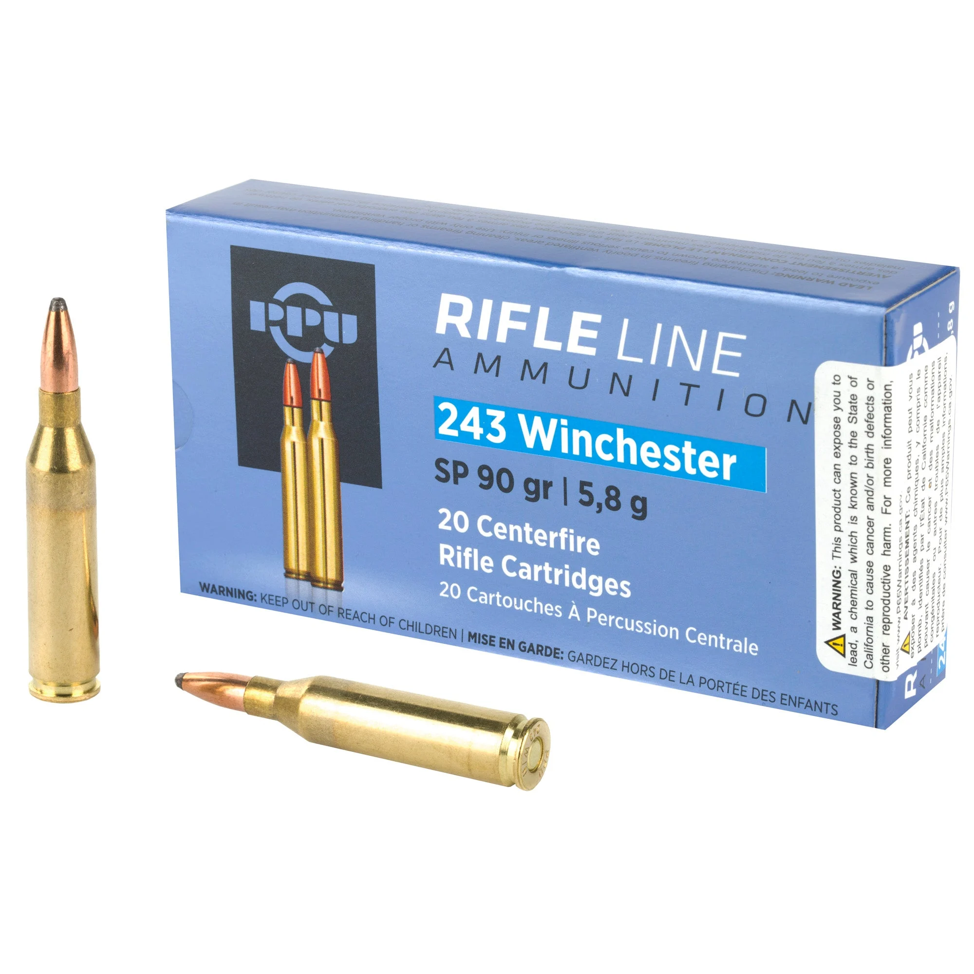 Prvi Partizan PP2431Soft Point SP 90 Grain .243 Winchester