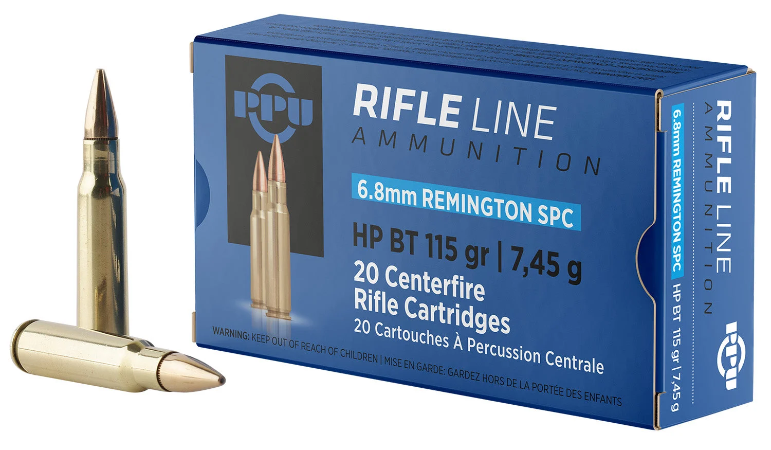 Prvi Partizan Rifle 6.8 Remington SPC 115 gr BTHP ammo