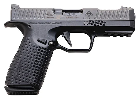 PTR AF1B0090101 Archon Type B, Gen 1 Compact Frame 9mm Luger 15+1, 4.30″ Black Steel Barrel, Black Serrated Steel Slide, Black Steel Frame w/Beavertail & Picatinny Rail, Black Textured Polymer Grip