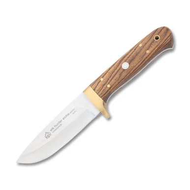 Puma IP Elk Hunter Fixed Blade Knife Oak 4.09in Plain Satin Drop Point PG826051