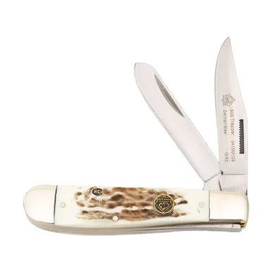 Puma SGB 2.8in Folding Knife Trapper Commando Stag POM PKC6410631CS