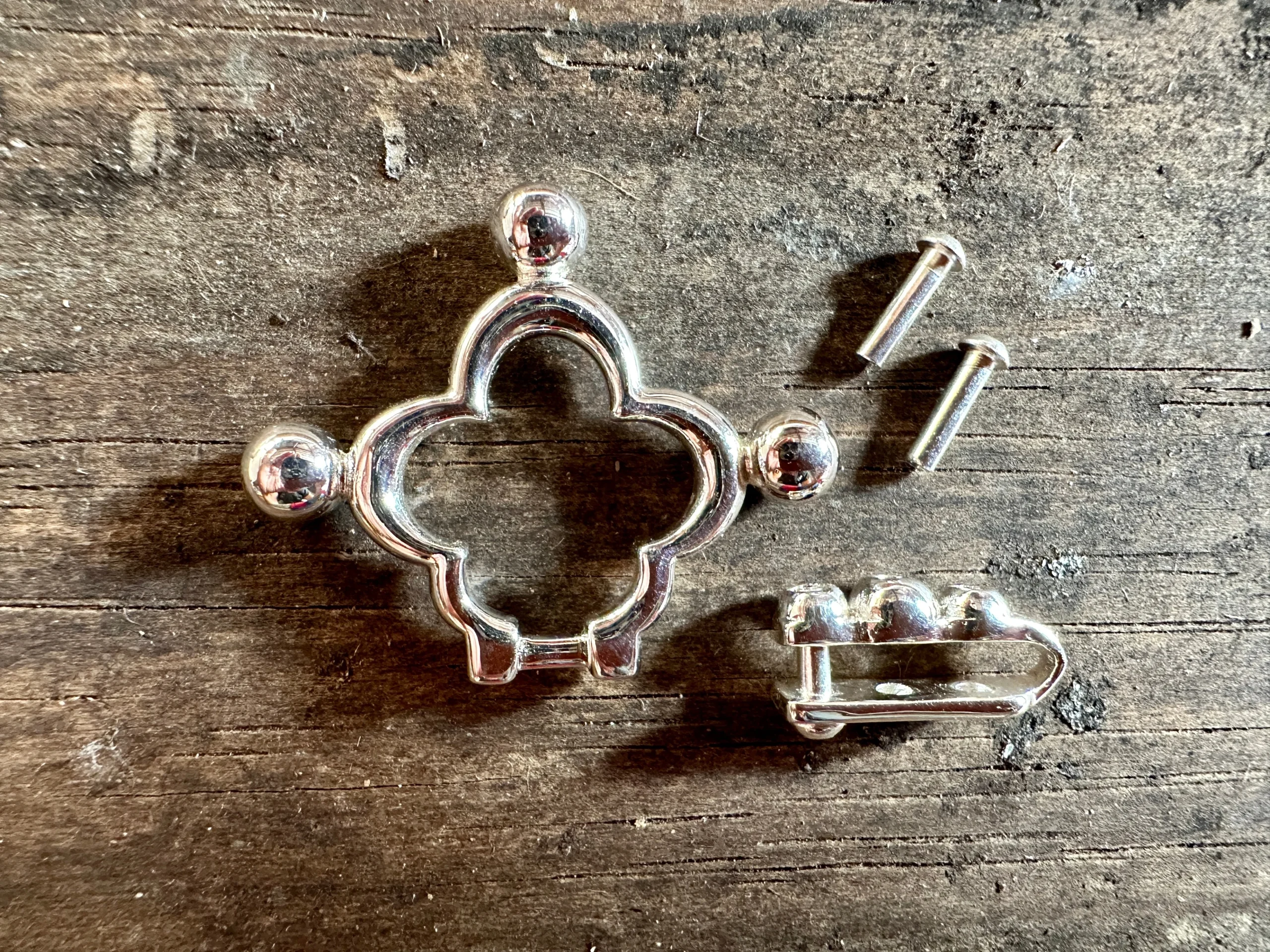 Purse Hanger 1 in brass or silver plated brass ONE OFF RUN OF TWO