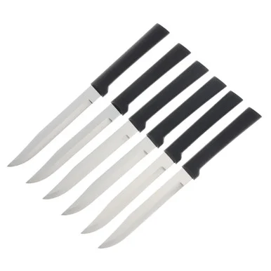 Rada Cutlery Steak Knife Set of 6 – USA Made – Black RG206