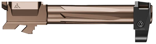 Radian Weapons RAMJET Barrel, AFTERBURNER Compensator, 9mm, DLC Finish, Bronze and Black, INTRA-LOK Mounting System, Fits Glock 19 Gen3