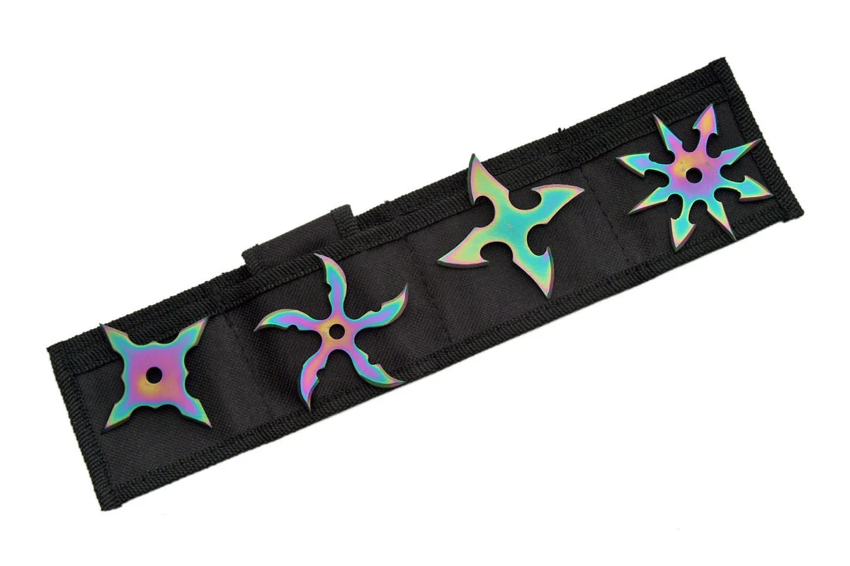 Rainbow Throwing Stars Set For Sale (4 Pieces)