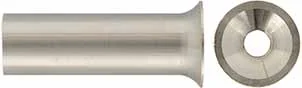 Ramrod forward tip, 5/16" diameter, nickel silver, 8-32 thread, flared concave end for Thompson Center .45 caliber Cherokee or Seneca, 1" long