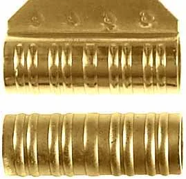 Ramrod pipe, brass, forward pipe, with lug for pin, round, for 3/8" ramrod