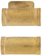 Ramrod pipe, brass, forward with pin lug, English rifle, for 7/16" ramrod