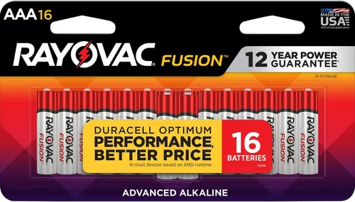 Rayovac AAA HIGH Energy Alkaline Batteries Silver/Blue 1.5 Volts 1,123 mAh (16) Single Pack