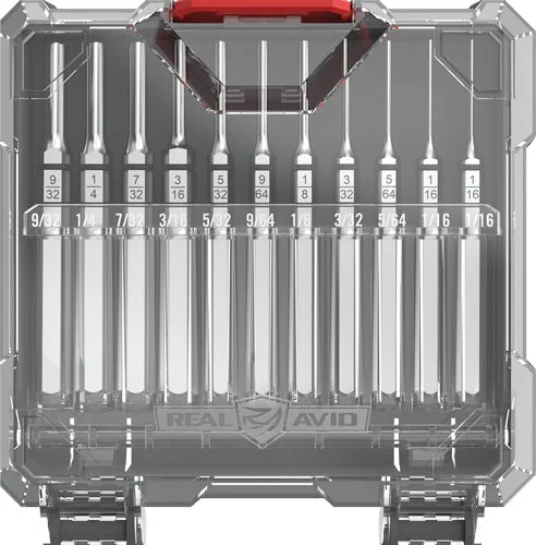 REAL AVID ACCU-PUNCH SET 11 PIECE ROLL PIN PUNCH SET