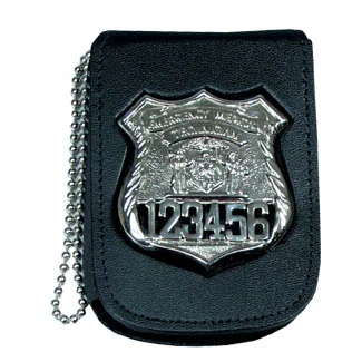 Recessed Badge & ID Neck Holder w/ Chain – 2.75×3.63