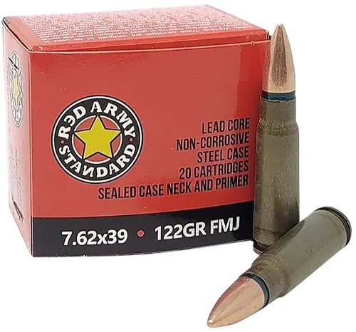 Red Army Standard7.62x39mm 122gr Full Metal Jacket 20rd Box
