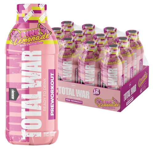 Redcon1 Total War Ready to Drink Pink Lemonade 12 Pack