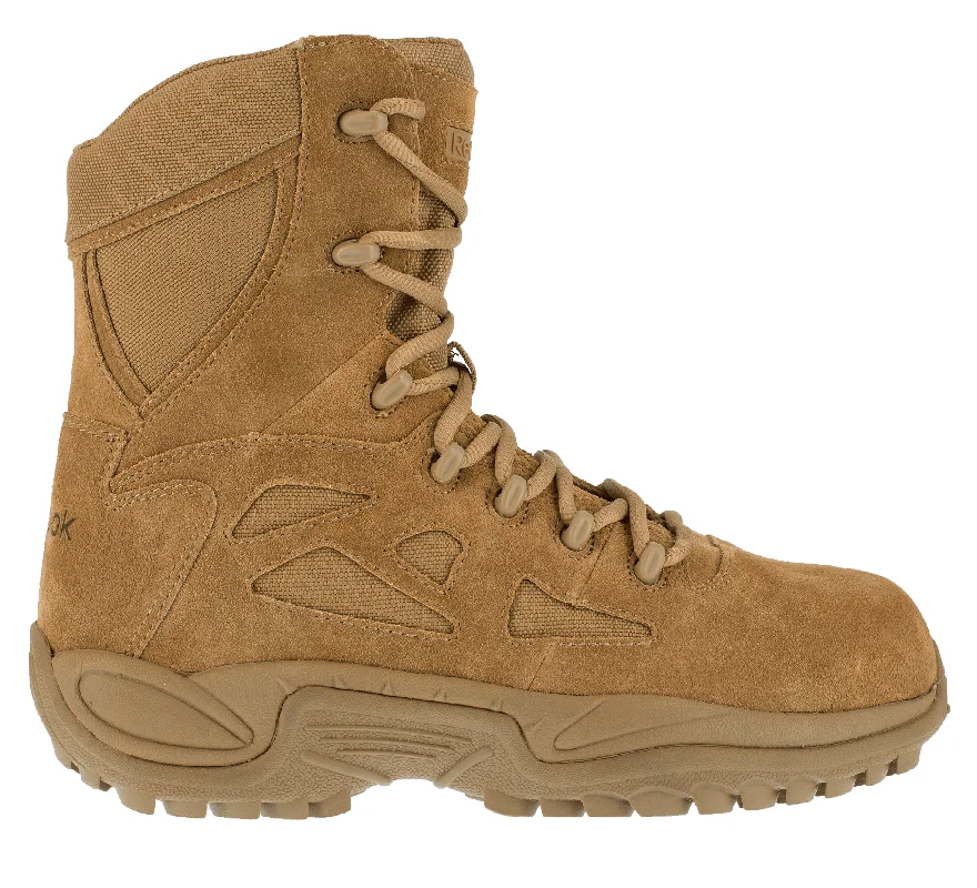 Reebok Men’s Rapid Response RB 8″ Stealth Boot with Side Zipper – RB8850