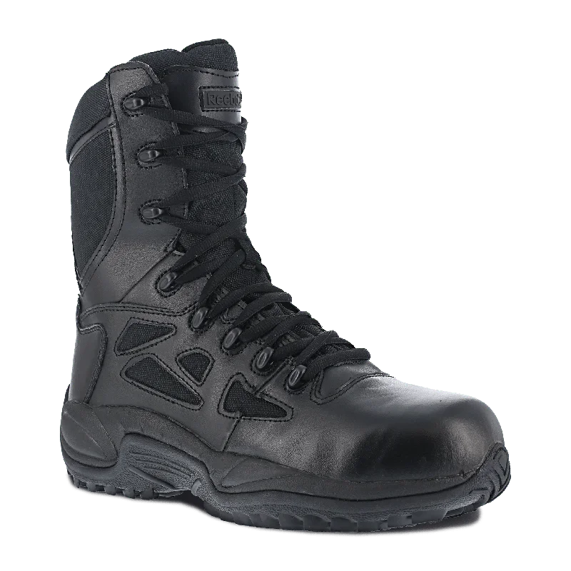 Reebok Men’s Rapid Response RB 8″ Stealth Boot with Side Zipper – RB8874