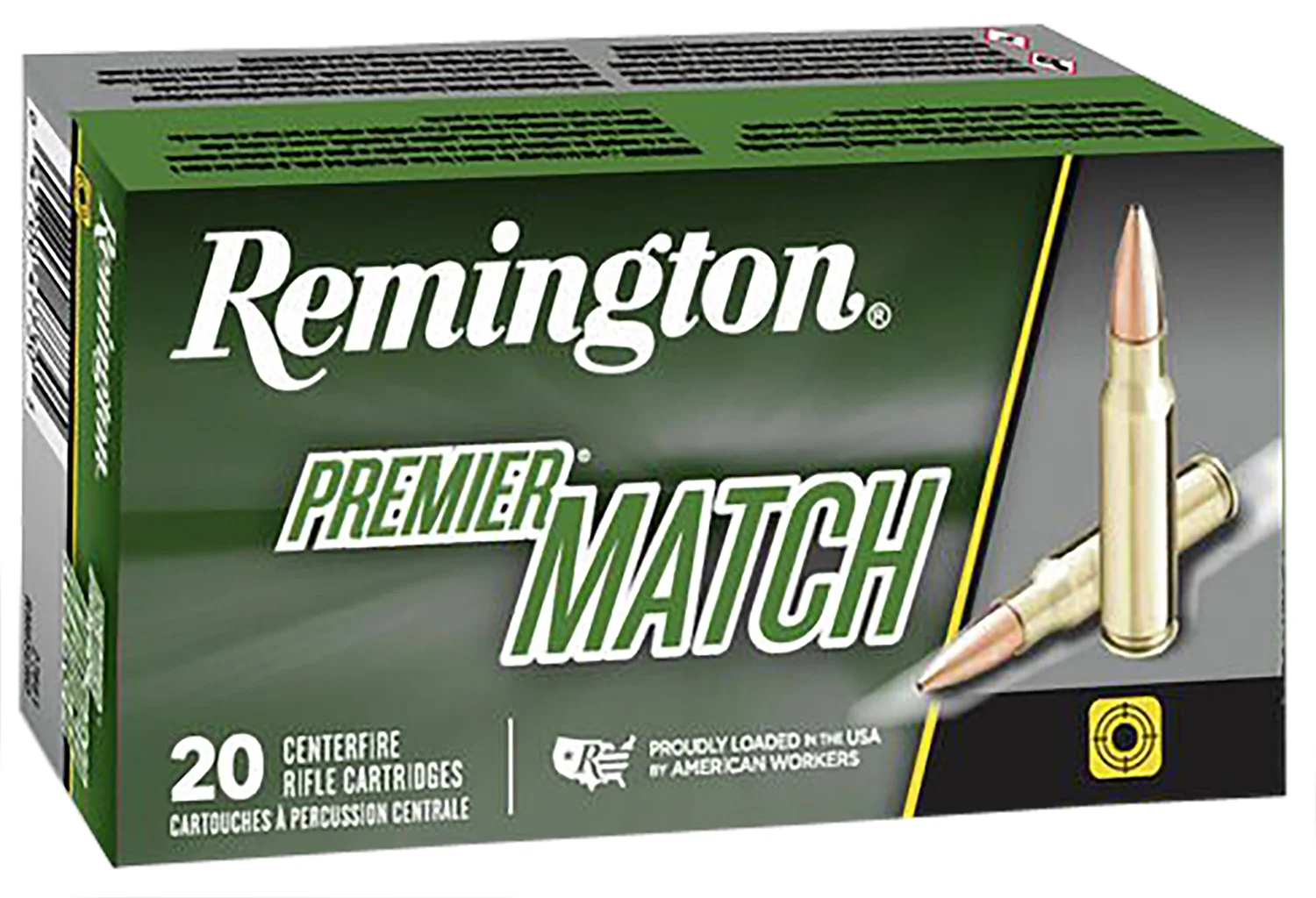 Remington Ammunition 21485 Premier Match 308 Win 168 gr Sierra MatchKing BTHP 20 Per Box/ 10 Cs