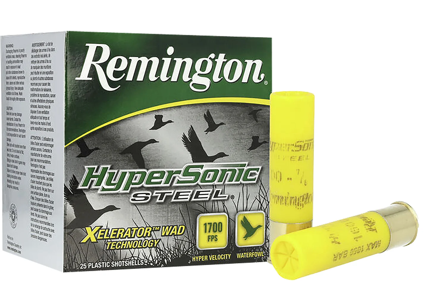 Remington Ammunition 26823 HyperSonic Steel 20 Gauge 3″ 7/8 oz 2 Shot 25 Per Box/ 10 Cs