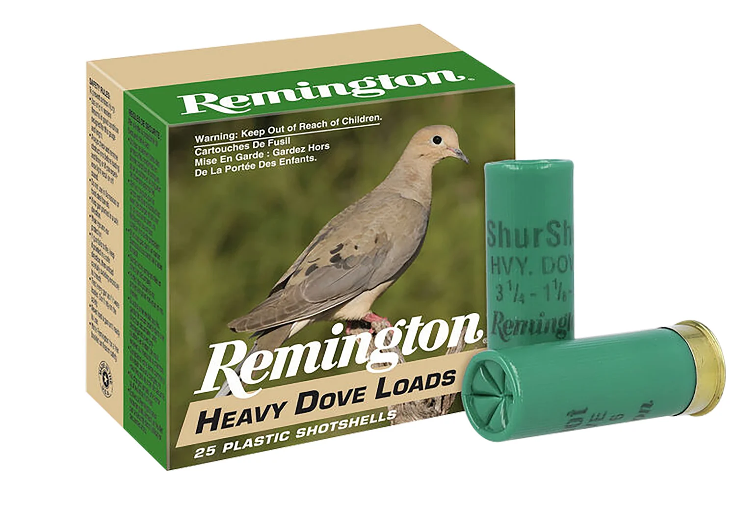 Remington Ammunition 28757 Heavy Dove Loads12Gauge 2.75″ 1 1/8oz 8Shot 25 Per Box/10 Case