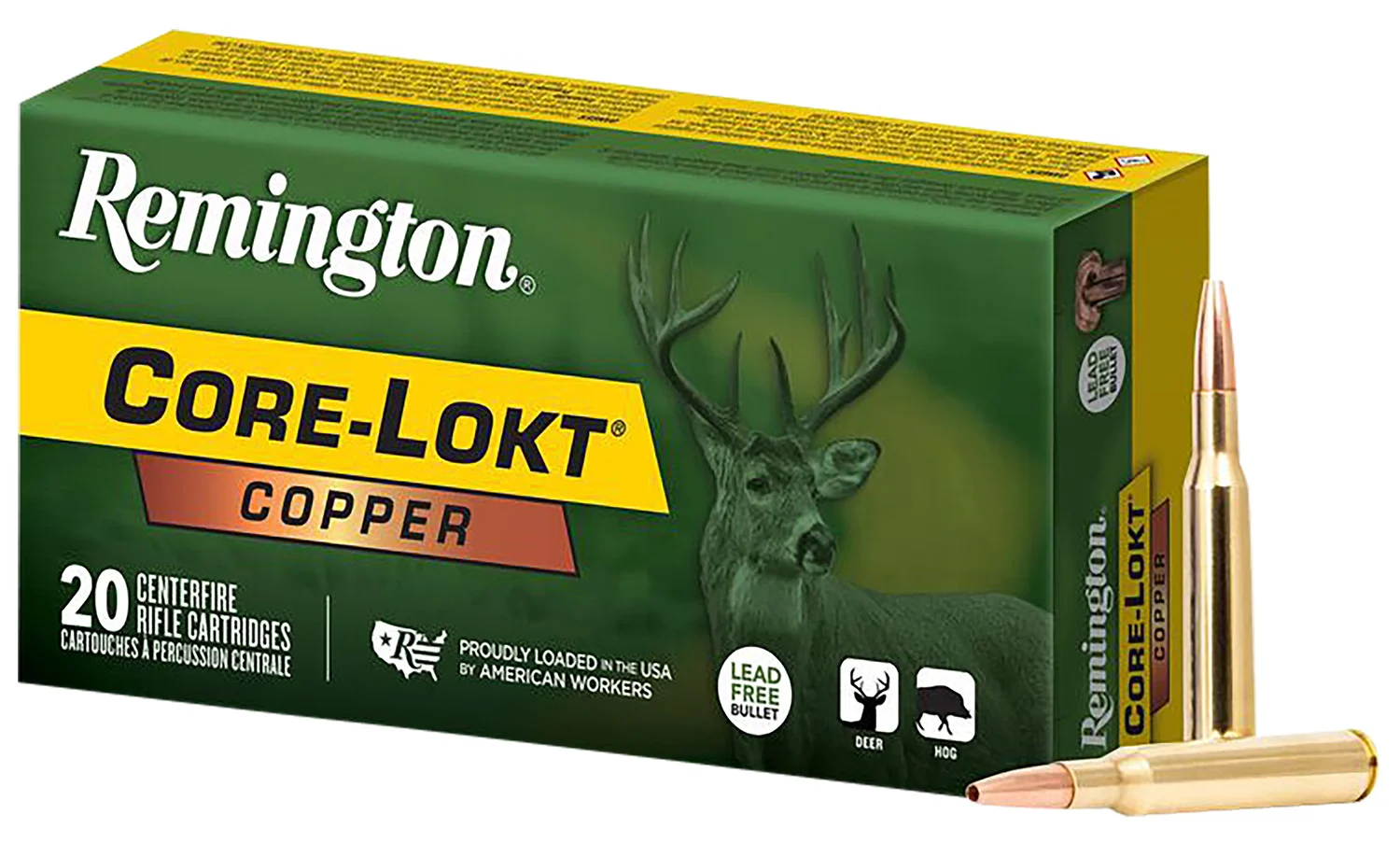 Remington Ammunition R27856 Core-Lokt Copper 243 Win 85 gr Copper Hollow Point 20 Per Box/ 10 Case