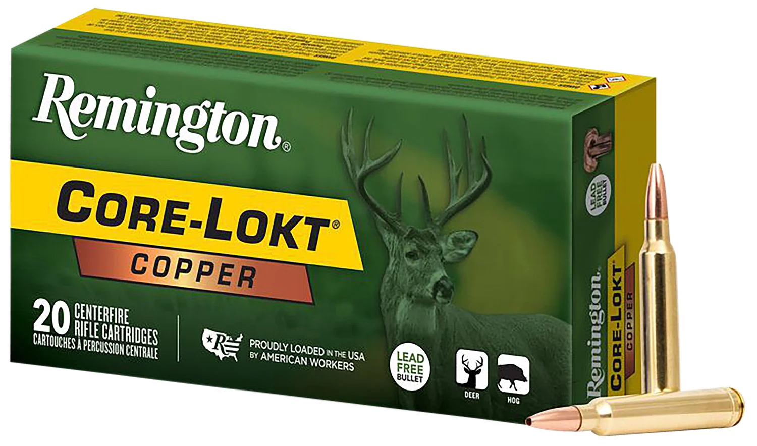 Remington Ammunition R27858 Core-Lokt Copper 300 Win Mag 180 gr Copper Hollow Point 20 Per Box/ 10 Case