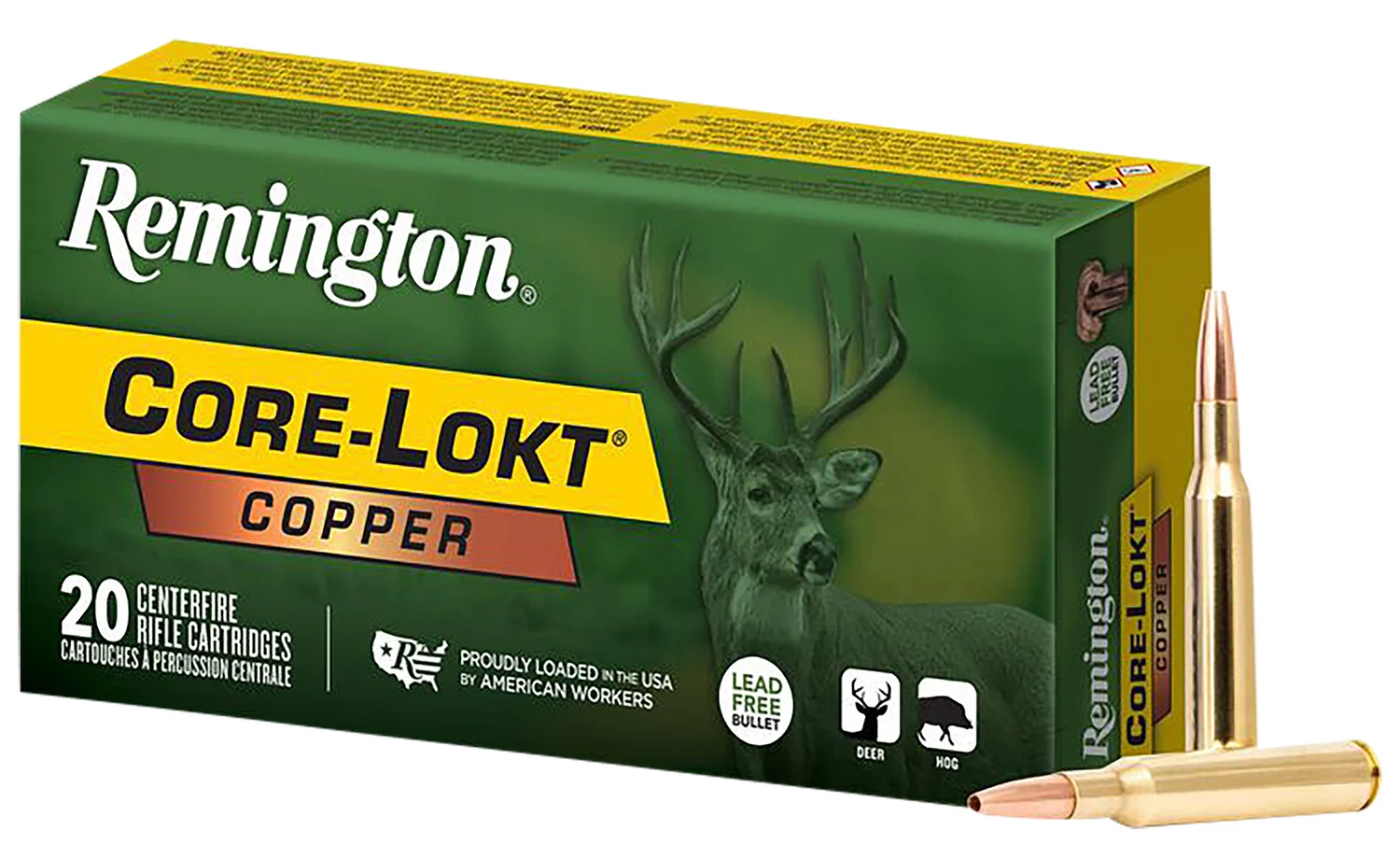 Remington Core-Lokt Copper Rifle Ammunition .270 Win 130gr CHP 3060 fps 20/ct