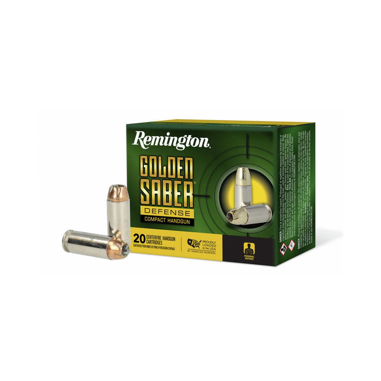 Remington R21370 Golden Saber Brass Jacket Hollow Point180 Grain 10mm Auto