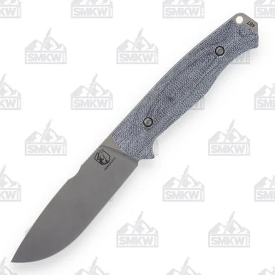 Rewild Gear Gasper 4 Fixed Blade Knife Gray TeoTuf 4.07in Drop Point RGGASPER4G