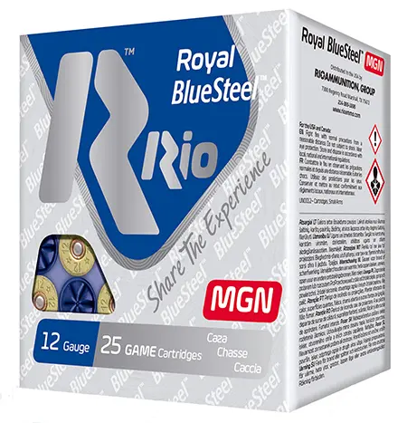 Rio Ammunition RBSM363 Royal BlueSteel Magnum 12Gauge 3″ 1 1/4oz 3Shot 25 Per Box/10 Case