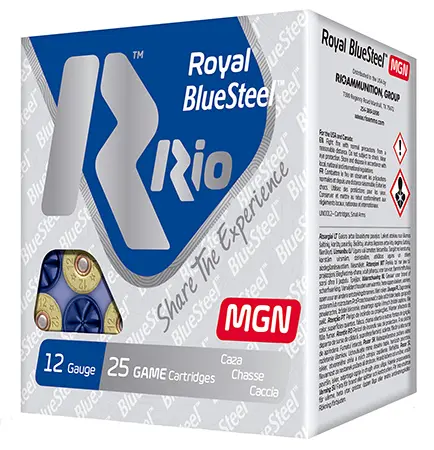 Rio Ammunition RBSM364 Royal BlueSteel Magnum 12Gauge 3″ 1 1/4oz 4Shot 25 Per Box/10 Case