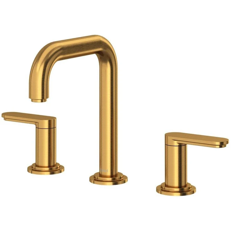 Riobel Arca Two Handle Widespread Bathroom Sink Faucet in Brushed Gold | Ferguson