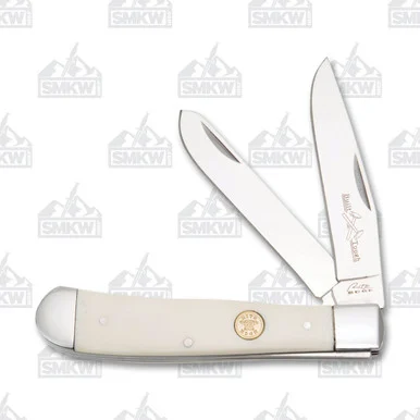 Rite Edge Trapper Folding Knife White Smooth Bone 211450