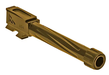 Rival Arms RA20G802E Precision V1 Drop-In Barrel 9mm Luger 4.17″ Gold PVD Finish 416R Stainless Steel Material with Threading for Glock 48