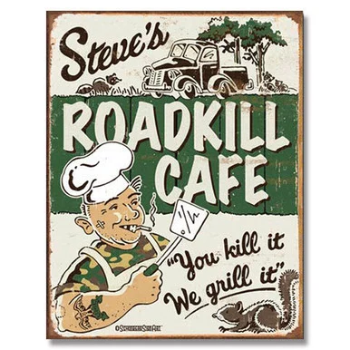Roadkill Cafe Tin Sign SG1416